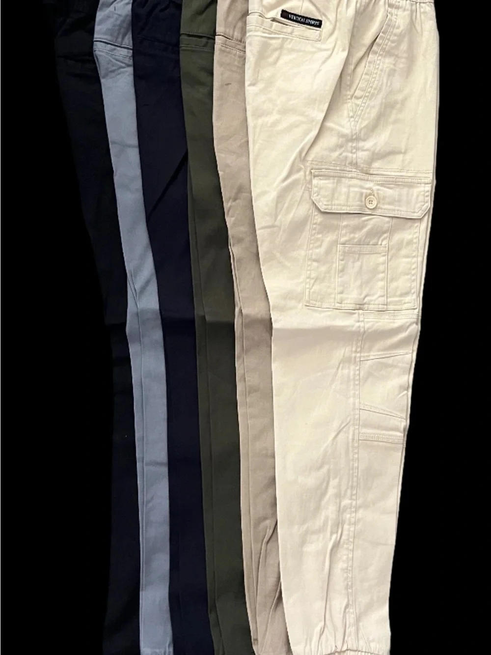 Light Gray Cargo Jogger Pants with Utility Pockets
